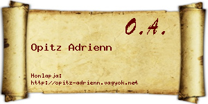Opitz Adrienn névjegykártya